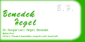 benedek hegel business card